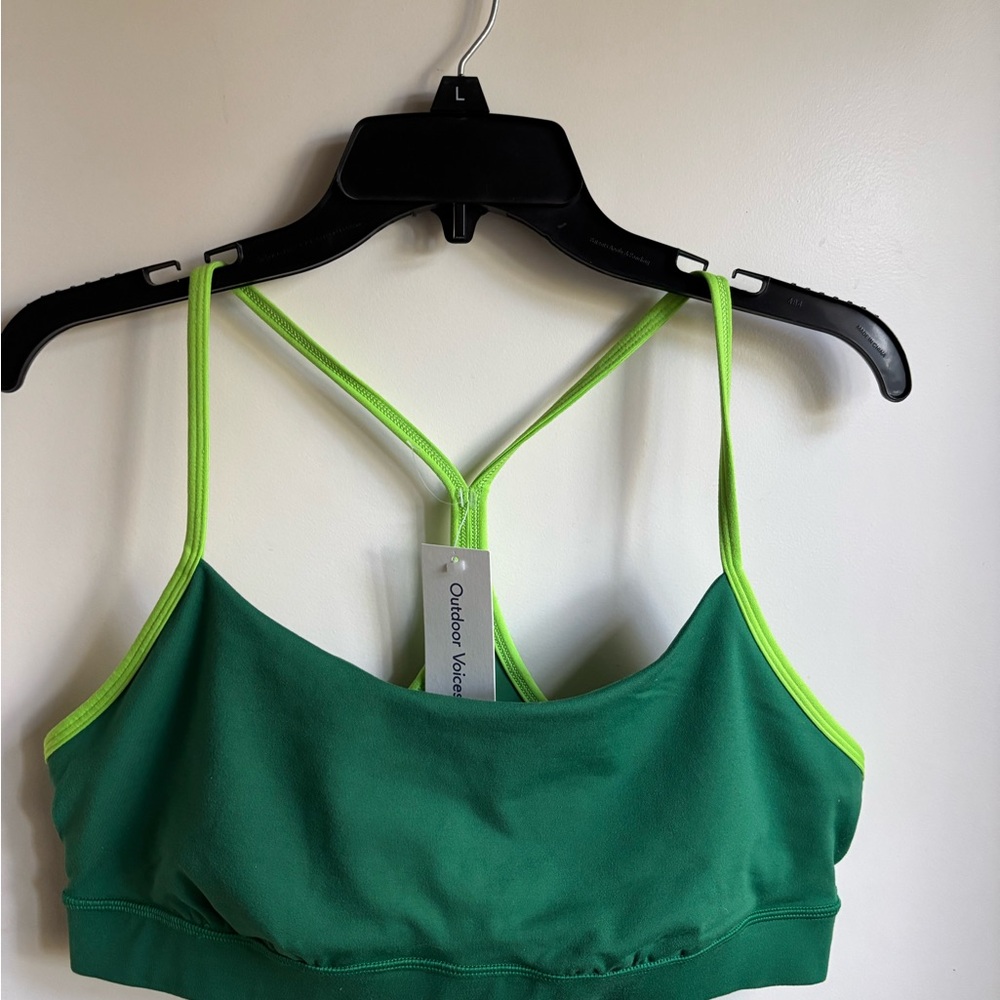 Outdoor Voices Green Sports Bra